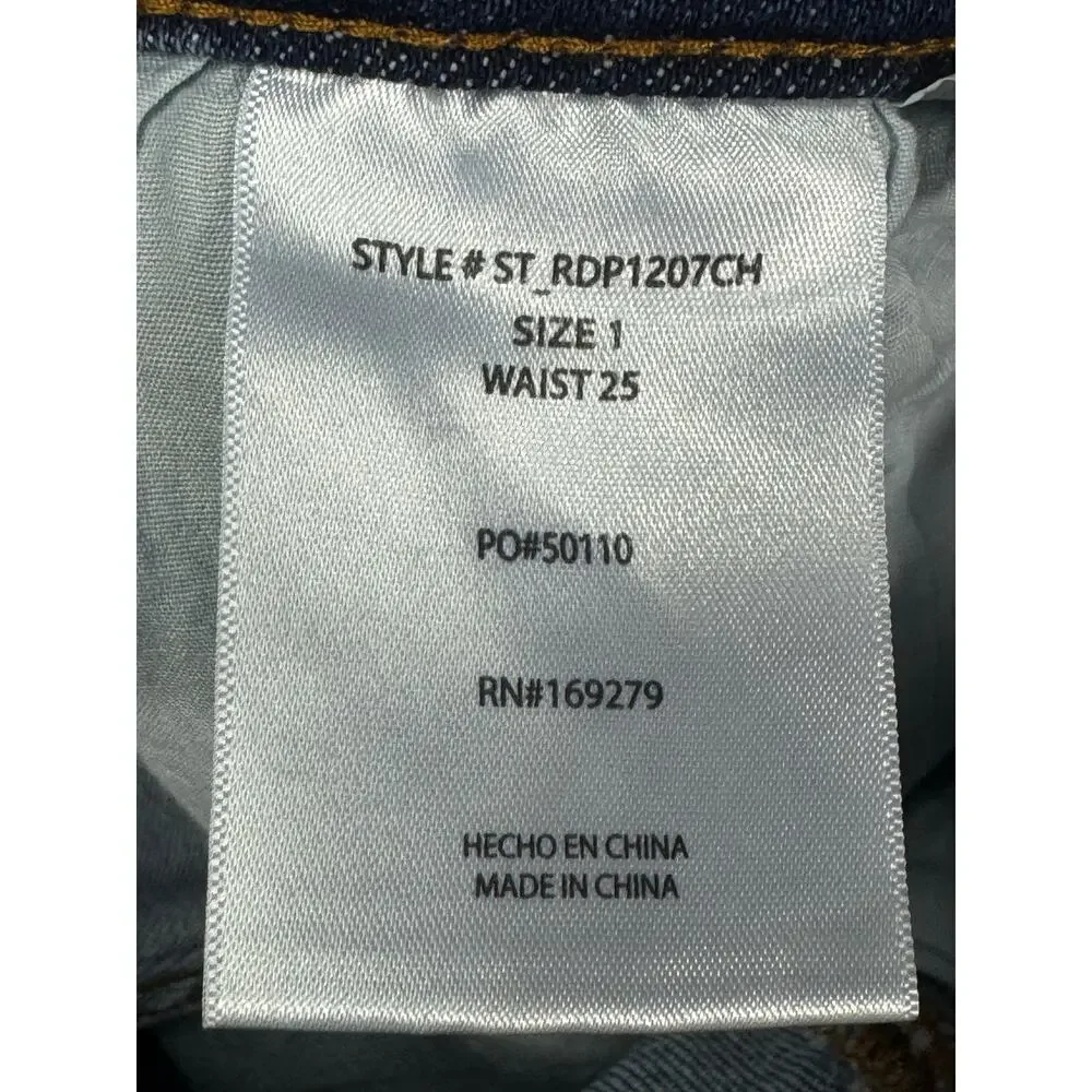 Social Threads x Risen Women's Straight Stretch Jeans - Size 1/25 (25x26)* - Picture 5 of 6